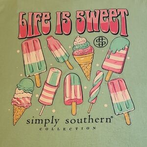 Simply Southern "Life is Sweet" T-shirt, Large